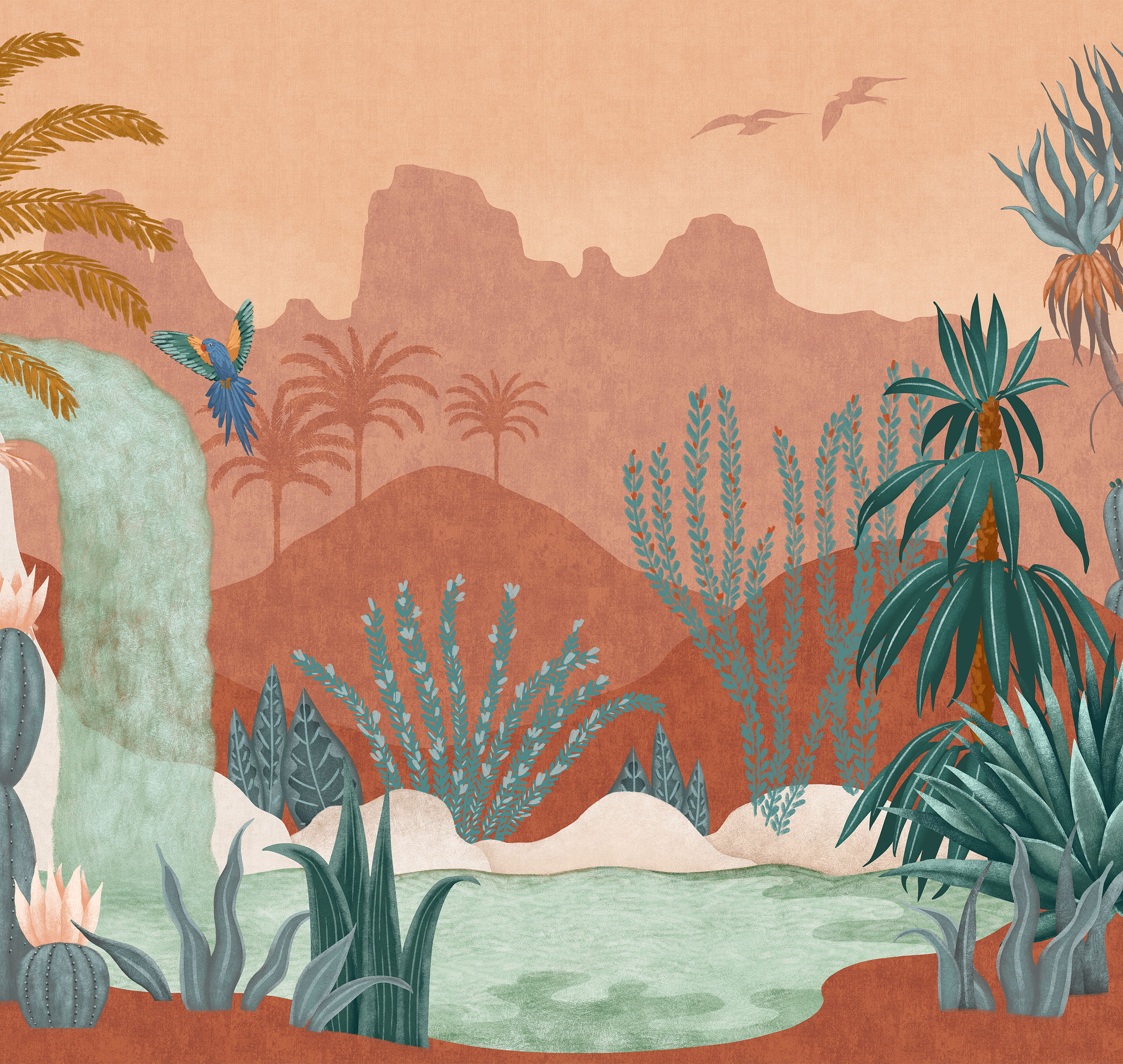 Панно Loymina Пейзаж 2 Сады Клеопатры ART19 004 3×5